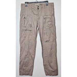 Pete & Greta Johnny Was Marika Womens 6 Utility Cargo Pants Multi Pocket‎ Khaki